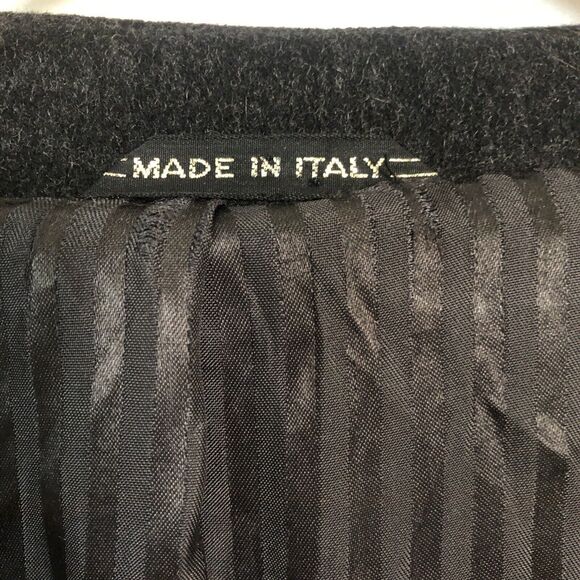 Mario Valente Double Breasted Mens Italian Wool Overcoat Size 44S Charcoal Gray - Picture 9 of 11